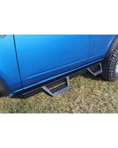 Magnum RTS12FD RT Series Drop Steps - in Black Textured Steel for 21-26 Ford Bronco 4-Door 