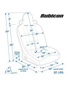 MasterCraft  Rubicon Seat with Fixed Headrest