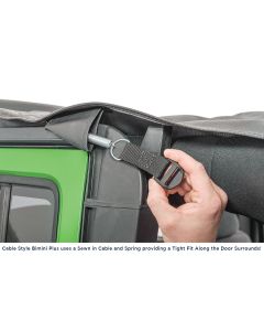 MasterTop  Cable Style Bimini Top Plus in MasterTwill® Fabric for 07-18 Jeep Wrangler JK 2-Door