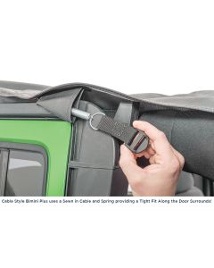 MasterTop  Cable Style Bimini Top Plus in MasterTwill® Fabric for 07-18 Jeep Wrangler JK 2-Door