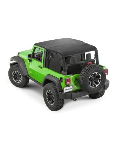 MasterTop  Cable Style Bimini Top Plus in MasterTwill® Fabric for 07-18 Jeep Wrangler JK 2-Door