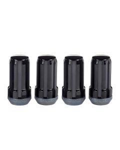 MCG SPLINE LUG NUTS 4 PACK 1/2-20 BLACK