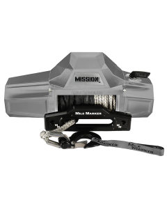 Mission 10K Capacity Winch with Synthetic Rope - Bullet Silver