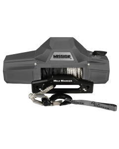 Mission 8K Capacity Winch with Synthetic Rope - Graphite Gray