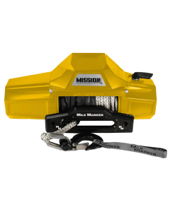 Mission 10K Capacity Winch with Synthetic Rope - Sunshine Yellow