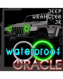 Oracle Lighting  Waterproof LED Headlight Halo Kit for 07-18 Jeep Wrangler JK