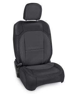 PRP FR SEAT CVR JLU RUBICON BLACK GRAY