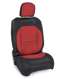 PRP FR SEAT CVR JLU NON RUBI BLACK RED