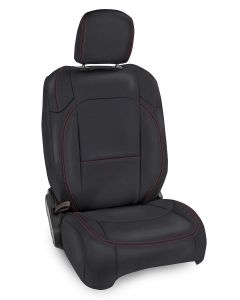 PRP FR SEAT CVR JLU RUBICON BLK RED ST