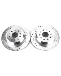 POWERSTOP DRILL/SLOT ROTOR PAIR REAR JL