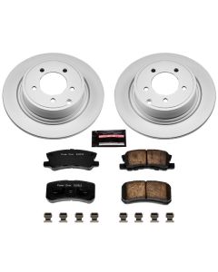 Power Stop CRK1630 Rear Z17 Evolution Geomet Coated Brake Kit for 09-17 Jeep Compass & Patriot