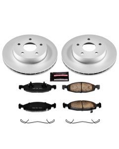 Power Stop CRK2147 Front  Z17 Evolution Geomet Coated Brake Kit for 99-02 Jeep Grand Cherokee WJ with Teves Calipers