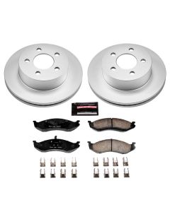 Power Stop CRK2152 Front Z17 Evolution Geomet Coated Brake Kit for 99-01  Jeep Cherokee XJ & 99-06 Jeep Wrangler TJ