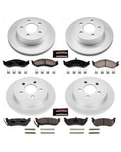 Power Stop CRK2154 Front & Rear Z17 Evolution Geomet Coated Brake Kit for 03-06 Jeep Wrangler TJ
