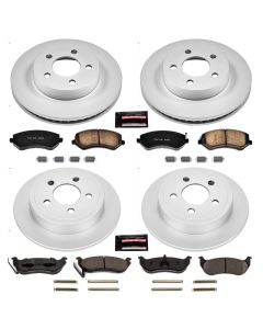 Power Stop CRK2162 Front & Rear Z17 Evolution Geomet Coated Brake Kit for 03-07 Jeep Liberty KJ