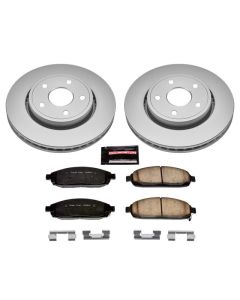 Power Stop CRK2219 Front Z17 Evolution Geomet Coated Brake Kit for 06-10 Jeep Commander XK & 05-10 Jeep Grand Cherokee WK