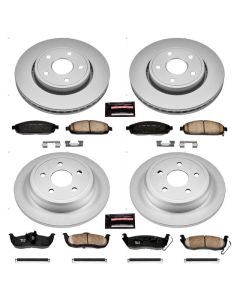 Power Stop CRK2220 Front & Rear Z17 Evolution Geomet Coated Brake Kit for 06-10 Jeep Commander XK & 05-10 Jeep Grand Cherokee WK