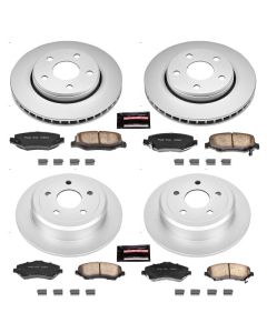 Power Stop CRK2798 Front & Rear Z17 Evolution Geomet Coated Brake Kit for 07-18 Jeep Wrangler JK