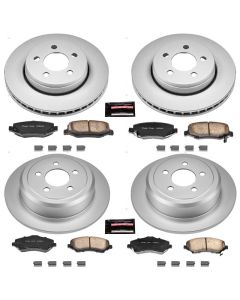 Power Stop CRK2832 Front & Rear Z17 Evolution Geomet Coated Brake Kit For 08-12 Jeep Liberty KK