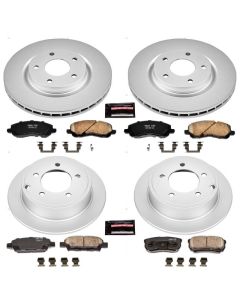 Power Stop CRK2840 Front & Rear Z17 Evolution Geomet Coated Brake Kit For 07-17 Jeep Compass & Jeep Patriot MK