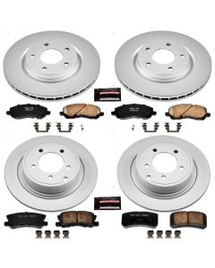 Power Stop CRK2848 Front & Rear Z17 Evolution Geomet Coated Brake Kit For 09-17 Jeep Compass & Jeep Patriot MK