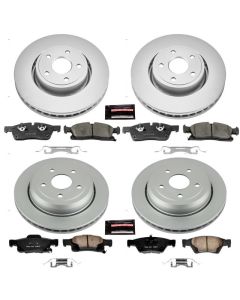 Power Stop CRK6537 Front & Rear Z17 Evolution Geomet Coated Brake Kit  for 13-15 Jeep Grand Cherokee WK