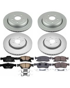 Power Stop CRK7136 Front & Rear Z17 Evolution Geomet Coated Brake Kit for 16-18 Jeep Grand Cherokee WK