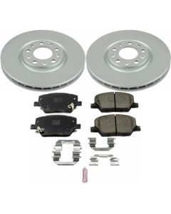 Power Stop CRK7299 Front Z17 Evolution Geomet Coated Brake Kit for 17-20 Jeep Compass MP & 15-20 Jeep Renegade BU