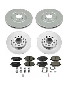 Power Stop CRK7300 Front & Rear Z17 Evolution Geomet Coated Brake Kit for 15-20 Jeep Renegade BU