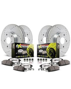 Power Stop K15250DK-26 Front & Rear Z26 Street Warrior Performance Brake Kit for 09-17 Jeep Compass and Patriot MK