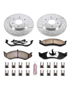 Power Stop K2119-36 Front Z36 Extreme Performance Truck & Tow Brake Kit for 90-99 Jeep Wrangler YJ, TJ, and Cherokee XJ