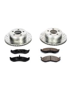 Power Stop K2152 Front Z23 Evolution Sport Performance 1-Click Brake Kit for 99-06 Jeep Cherokee XJ, Wrangler TJ & Unlimited