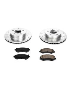 Power Stop K2160 Front Z23 Evolution Sport Performance 1-Click Brake Kit for 02-07 Jeep Liberty KJ