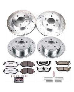 Power Stop K2162-36  Front & Rear Z36 Extreme Performance Brake Kit For 03-07 Jeep Liberty
