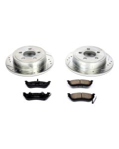 Power Stop K2197 Rear Z23 Evolution Sport Performance 1-Click Brake Kit for 03-07 Jeep Liberty KJ, Wrangler TJ & Unlimited