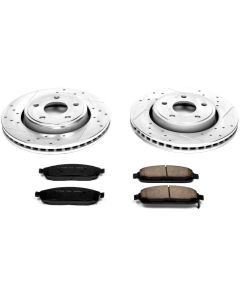 Power Stop K2219 Front Z23 Evolution Sport Performance 1-Click Brake Kit for 05-10 Jeep Commander XK & Grand Cherokee WK