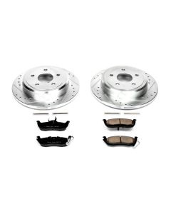 Power Stop K2221 Rear Z23 Evolution Sport Performance 1-Click Brake Kit for 05-10 Jeep Commander XK & Grand Cherokee WK