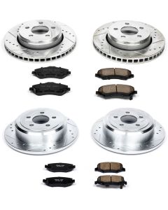 Power Stop K2832 Front & Rear Z23 Evolution Sport Performance 1-Click Brake Kit for 08-12 Jeep Liberty KK