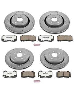 Power Stop K2876-26 Front & Rear Z26 Street Warrior Performance Brake Kit for 06-10 Jeep Grand Cherokee WK