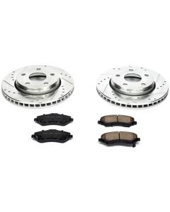 Power Stop K3097 Front Z23 Evolution Sport Performance 1-Click Brake Kit for 07-18 Jeep Wrangler JK