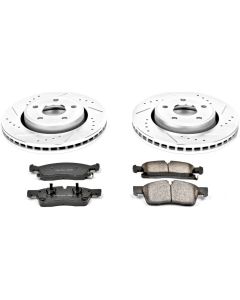 Power Stop K5951 Front Z23 Evolution Sport Performance 1-Click Brake Kit for 11-14 Jeep Grand Cherokee WK2
