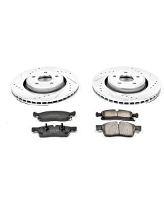 Power Stop K5954 Front Z23 Evolution Sport Performance 1-Click Brake Kit with Vented Rotors for 11-13 Jeep Grand Cherokee WK2