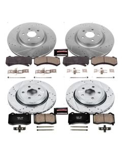Power Stop K5958 Front & Rear Z23 Evolution Sport Performance 1-Click Brake Kit for 12-14 Jeep Grand Cherokee WK2 SRT8