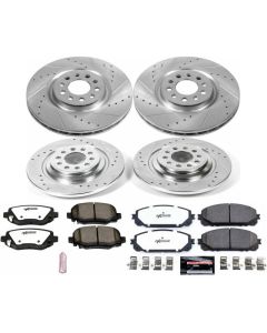 Power Stop K7415-36 Front & Rear Z36 Extreme Performance Truck & Tow Brake Kit for 2017 Jeep Cherokee KL