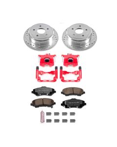 Power Stop KC2798-36 Front & Rear Z36 Extreme Performance Truck & Tow Brake Kit With Calipers for 07-18 Jeep Wrangler JK