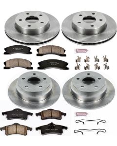 Power Stop KOE2150 Front & Rear Z16 Autospecialty Daily Driver OE Brake Kit for 99-04 Jeep Grand Cherokee WJ with Akebono Calipers