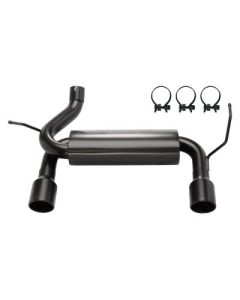 Pypes Performance Exhaust SJJ20SB Dual Exit Axle Back Black Exhaust System with Street Pro Muffler for 07-18 Jeep Wrangler JK