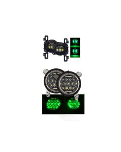Quake LED QTE686 RGB LED Headlights with Fog Lights for 18-21 Jeep Wrangler JL & Gladiator JT