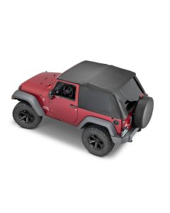 QuadraTop Premium Twill Adventure Top S Complete, 07-18 2Dr JK Wrangler, Premium Black Twill