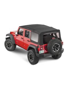QuadraTop  Premium Twill Replacement Top with Tinted Windows for 07-18 Jeep Wrangler JK Unlimited 4-Door